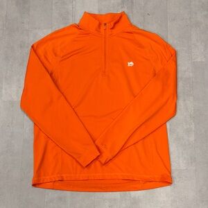 Southern Tide Quarter Zip Orange Athletic Pullover